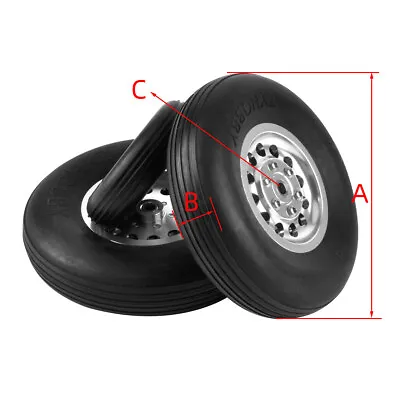 1PCS 2.5/4/4.5/3.5/3/1.75 Inch Rubber Aluminum Wheel Hubs For RC Airplane Models • $26.89