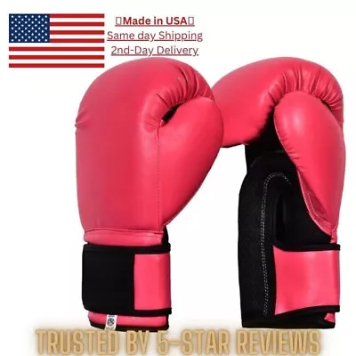 Boxing Gloves Hot Pink - Women Mma Girls Kickboxing Muay Thai Sparring Training • $44.99