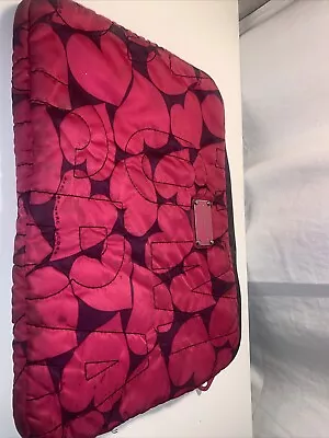 Marc Jacobs Quilted Laptop Bag Pink Hearts 15 X 11 • $15