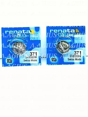 Renata Watch Battery 371 (SR920SW)- Swiss - X2 • £2.95