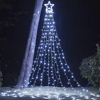 FUNIAO (Upgraded) Christmas Decoration Outdoor Star String Lights 320 LED Ch... • $27.91