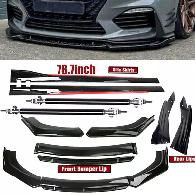 For Hyundai I30N MK3 Front Bumper Lip Spoiler Splitter 79  Side Skirts Rear Lip • $99.99