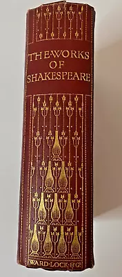 The Works Of William Shakespeare  1911 Ward Lock & Co Hardcover Red Gilt Binding • £29.99