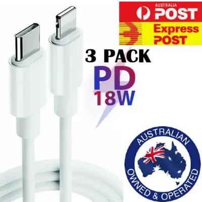 $16.95 • Buy 3 X PD 18W MFi Certified Charging Type-C To Lightning Cable For Apple IPhone 12 