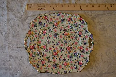 Royal Winton Grimwades  OLD COTTAGE CHINTZ TRAY- PLATE  VTG ANTIQUE🌸 • $30