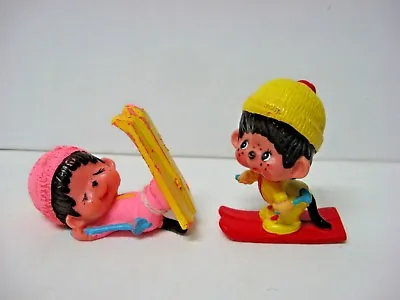 Lot 2 Monchhichi  PVC Mini Figurines Mattel * Hotdog Snow Plow • $13.94