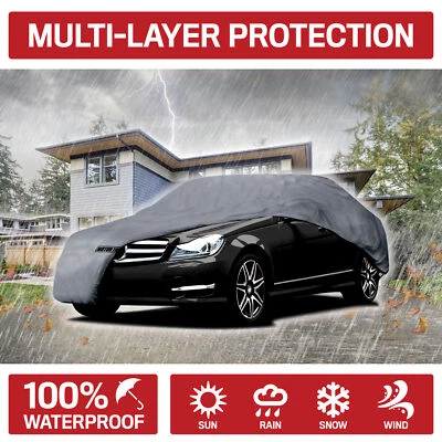 Motor Trend Waterproof Car Cover Indoor Outdoor Sun Dirt Dust Scratch Resistant • $65.90