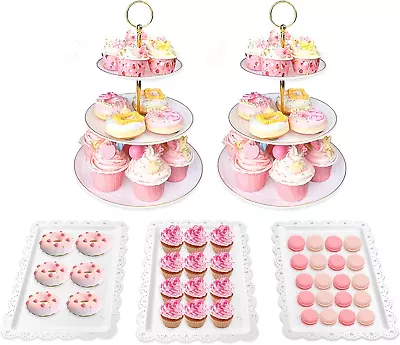 Cake Stand Set-5 Pcs Cupcake Stand Set-Dessert Table Display Set With 2Xlarge 3- • $42.90