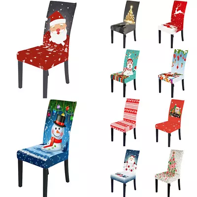 $8.24 • Buy Christmas Stretch Chair Cover Banquet Party Seat Cover Slipcover Home Decoration