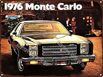 1976 CHEVROLET MONTE CARLO Garage Shop Metal Sign 9x12  A213 • $24.95