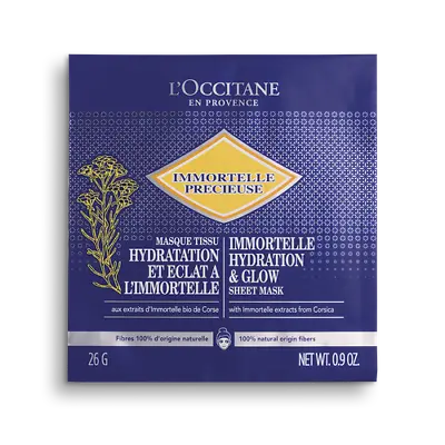 L'occitane Immortelle Hydration & Glow Sheet Mask 0.9 Oz / 26 G NIB • $17.99