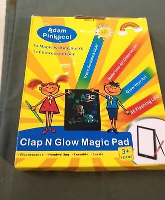 Kids Clap N Magic Pad Drawing Board LED Light Up One-sided Pens Best Quality • £7.49