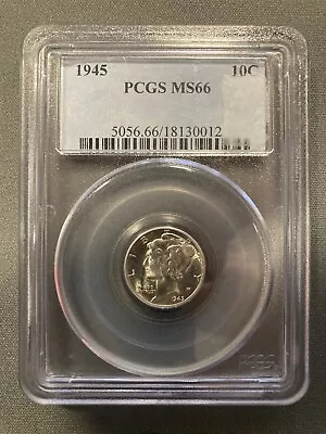 1945 Mercury Silver Dime - PCGS MS66 • $54.99