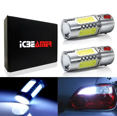 X2  COB Xenon LED 1156 7506 Super White Replace Halogen Tail Brake Bulb Z114 • $6.99