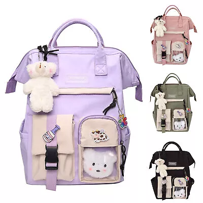 Kawaii Backpack For Girls KidsCute Student School Backpack With Pen Bag • £16.18