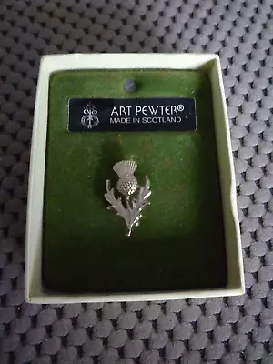 Art Pewter Scottish Thistle Brooch Traditional Scottish Jewellery Vintage New • $24.85