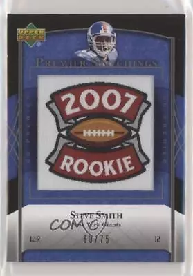 2007 UD Premier Stitchings Alternate Logos /75 Steve Smith #PS-34 Rookie RC • $2.83