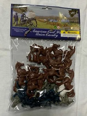 American Civil War Union Cavalry Soldiers & Horses 26 Pc Set Toy  • $19.95