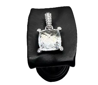 Judith Ripka CZ Enhancer Pendant Sterling Silver Signed Vintage • $115