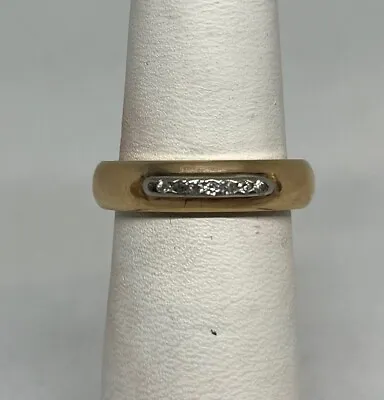 Antique 14k White/Yellow Gold & Diamond Ring SIGNED MB Co • $650