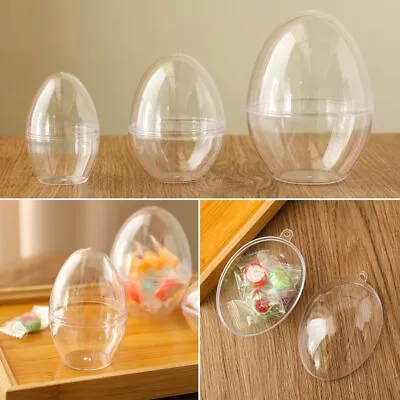 Plastic Easter Decoration Transparent Balls Candy Box Transparent Easter Egg • £9.79