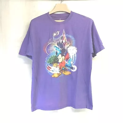 Walt Disney World Shirt Men's Medium Purple Sorcerer Mickey READ  • $14