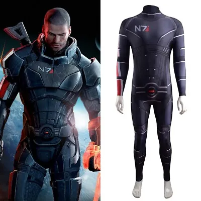 Mass Effect 3 Commander Shepard Costume Cosplay Bodysuit Handmade • $60.60