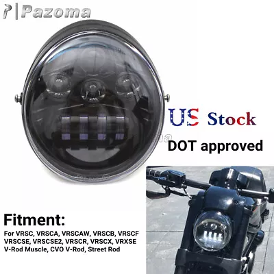 $109.99 • Buy LED Headlight Passing Light For Harley V-Rod Muscle Night Rod VROD VRSCA VRSCR