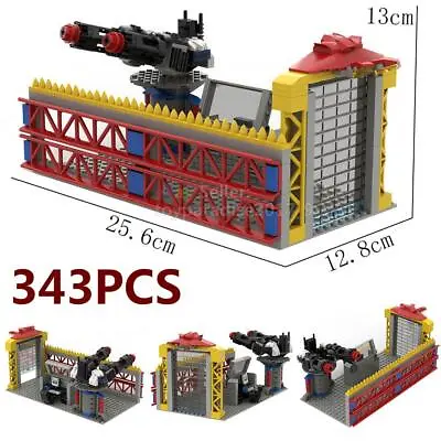 MOC Military Base Fortress Battle Scene Super Cannon Weapon Building Blocks Set • $15.19