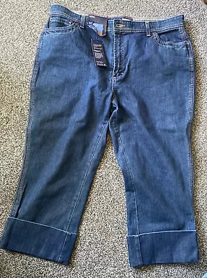 Marks & Spencer’s Cropped Blue Jeans Size 18 (Ref In Clothes Bx 1) • £14.99