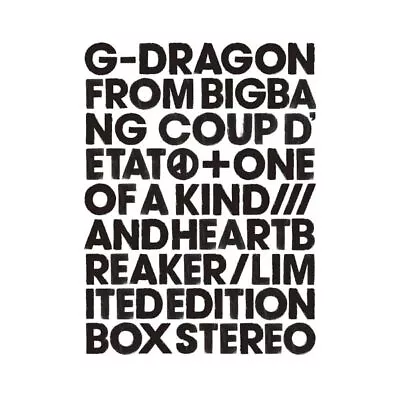 G-DRAGON COUP D'ETAT +ONE OF A KIND&HEARTBREAKER Limited Edition 2 CD DVD Ja JP • $123.33