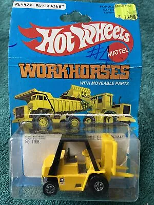 Vintage Hot Wheels Workhorses Yellow CAT Forklift #1168  • $17