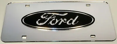 Ford Chrome Mirror License Plate Auto Tag F-150 Truck Diesel  • $31.99