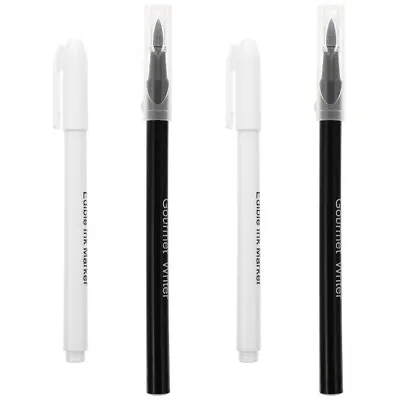  4 Pcs Edible Ink Baking Pen Can Be Food Coloring Fine Tip Pens Macaron • £9.15