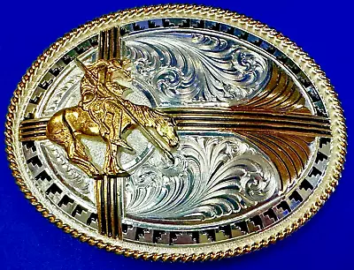 End Of The Trail - Montana Silversmiths-Belt Buckle Cowboy. Excellent Condition • $65