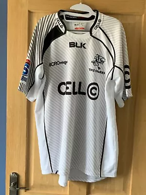 Natal Sharks South Africa 2015 BLK Away Rugby Jersey Shirt. Size XL • £32