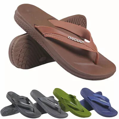 Mens Summer Sandals New Toe Post Casual Mule Beach Pool Shower Flip Flops Sizes. • £6.95