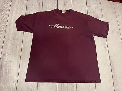 VTG Mossimo T-Shirt Maroon XL Navy Limited Edition Graphic Single Stitch Surf • $34.95