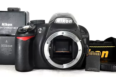 NIKON D3100 Digital SLR Camera (Body Only) W/battery Charger Strap Card • $199