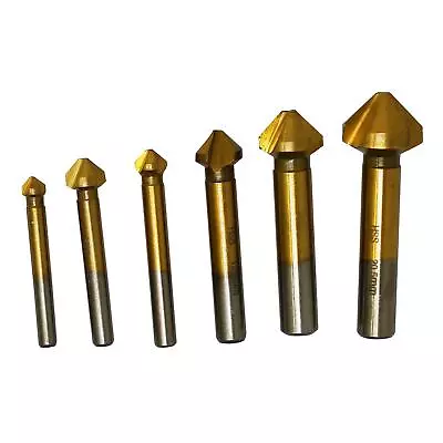 3-10mm Titanium Coated Countersink Drill Bit Set For Wood Plastic Metal Drilling • £8.80