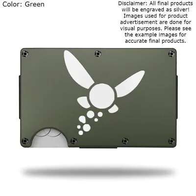 Custom  LEGEND OF ZELDA LINK NAVI  Laser Engraved Wallet - Slim Metal Wallet • $22