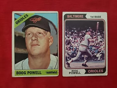 (2) 1966 Topps 1974 Topps Boog Powell Orioles • $0.56