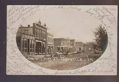 Postville IOWA RPPC 1907 MAIN STREET Stores Nr Waukon Decorah Monona Ossian IA • $24.99