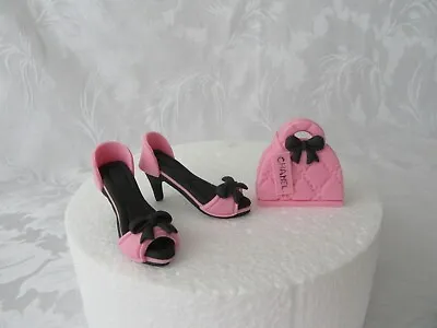 Edible Handmade Mini Shoes & Handbag Cake/Cupcake Topper Fondant Decoration • £16.99