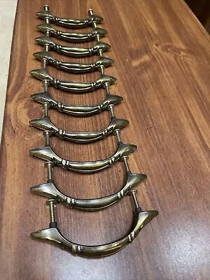 $35 • Buy 10 Belwith Antique Brass Southwest Lodge Tribal Spear Arrow 3” Cabinet Pulls