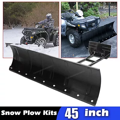 For ATV UTV Trucks Pickup Snow Plow Adjustable 45  Steel Push Blade Universal • $295.99