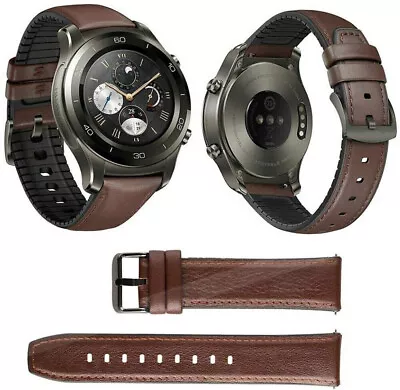 22mm Leather & Silicone Watch Band Strap For Samsung Galaxy Watch 46MM SM-R800 • $12.99