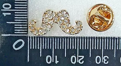 £4.99 • Buy Moustache Crystal. Metal. Enamel. Lapel Pin Badge.