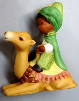 $9.99 • Buy Hallmark Mary Hamilton Bisque Nativity Figure Loving King W/ Camel  1982