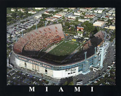 Orange Bowl Miami Hurricanes 8 X 10 Aerial Print By Mike Smith • $5